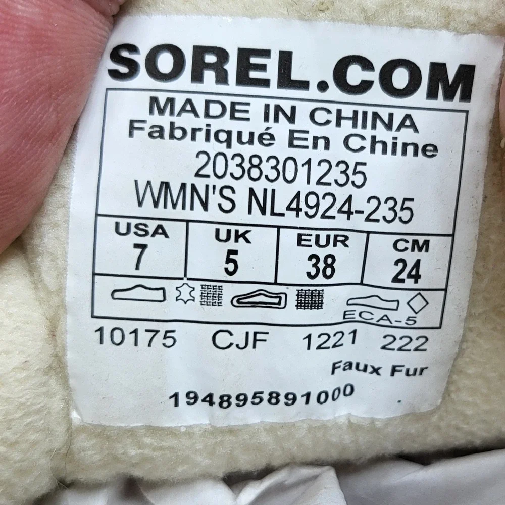 SOREL Women's Evie Cozy Lace Bootie Waterproof Tawny Buff‎ Wedge Size 7